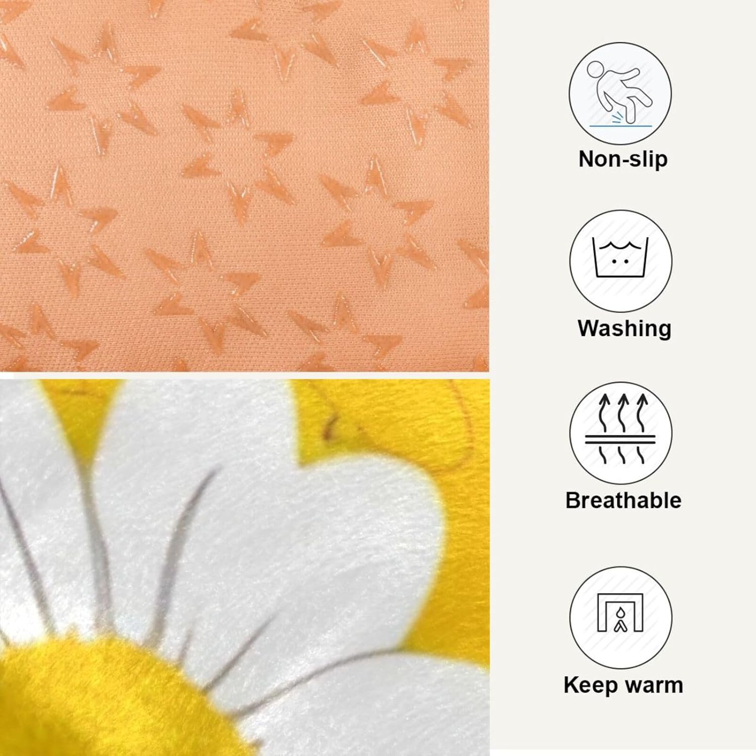 review Yellow Daisy Dog Bed Crate Pad, Soft Dog Kennel Anti-Slip Dog Mat Washable Pet Bed for Medium Small Dogs, S/M
