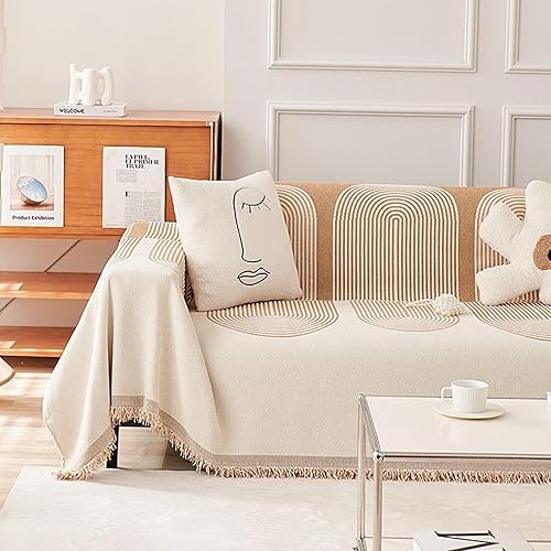 Miniatura 4 de Funda reversible de felpilla para sofá, funda de sofá de felpilla de doble cara, funda de sofá de felpilla a rayas simples, antiarañazos,