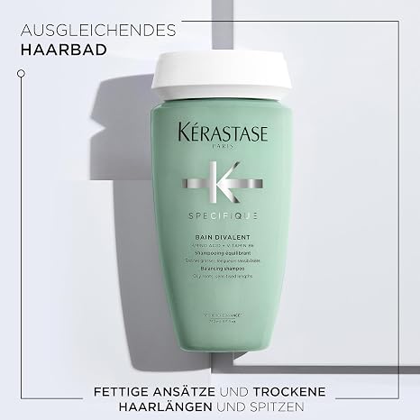 Kérastase Shampoo für fettige Kopfhaut und strapazierte Längen Ausgleichendes und klärendes Haarbad Bain Divalent Spécifique