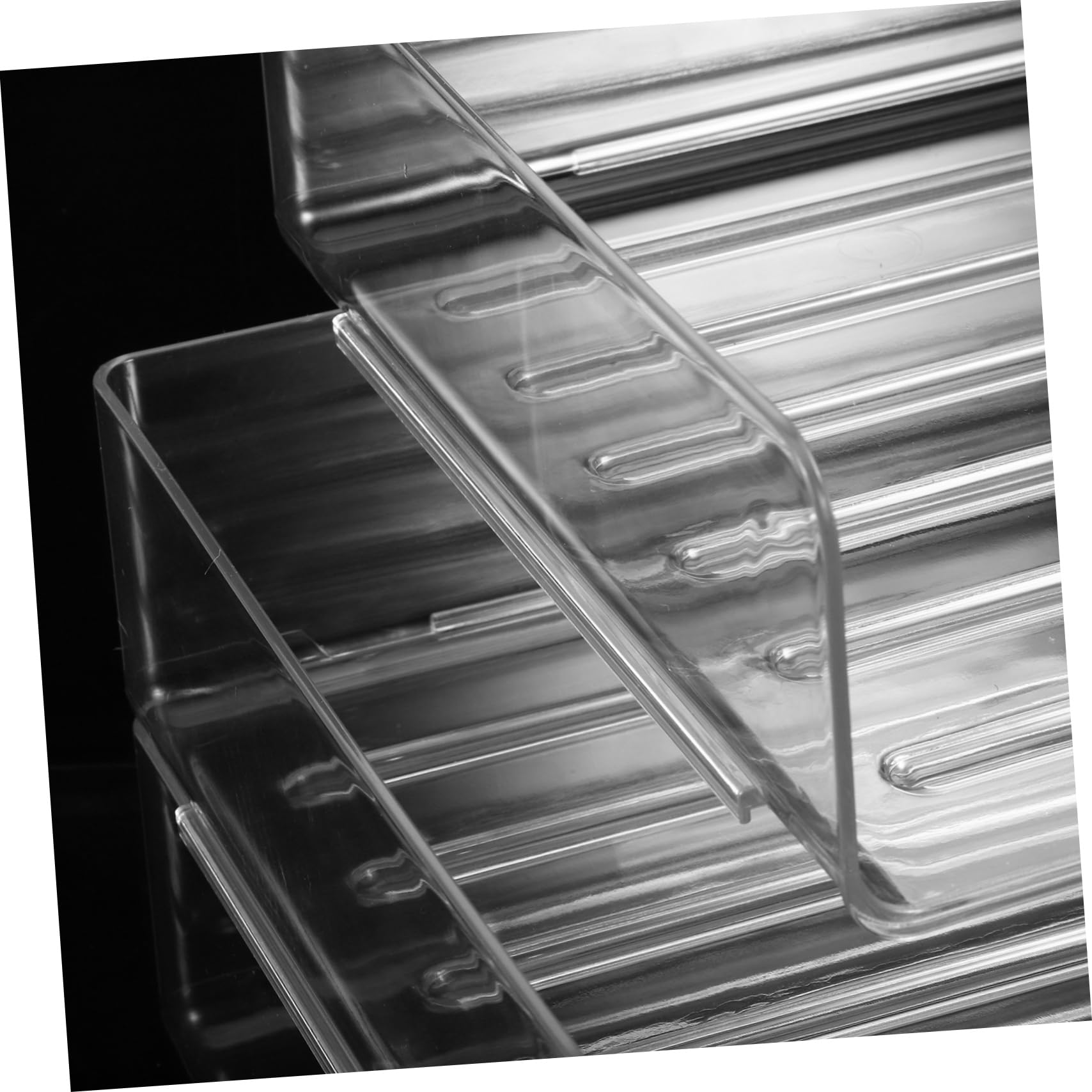 SHINEOFI 3livello Organizzatore per Documenti da Scrivania Vassoio Trasparente per Carta Organizer da Ufficio Vassoio Impilabile Portadocumenti Elegante per Posta e Materiali