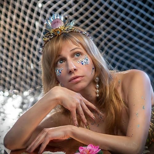 Miniatura 2 de 6 hojas de gemas de diamantes de imitación autoadhesivos, 1.06 oz (1.06 onzas) de purpurina gruesa para el cabello, trajes de festival rave,