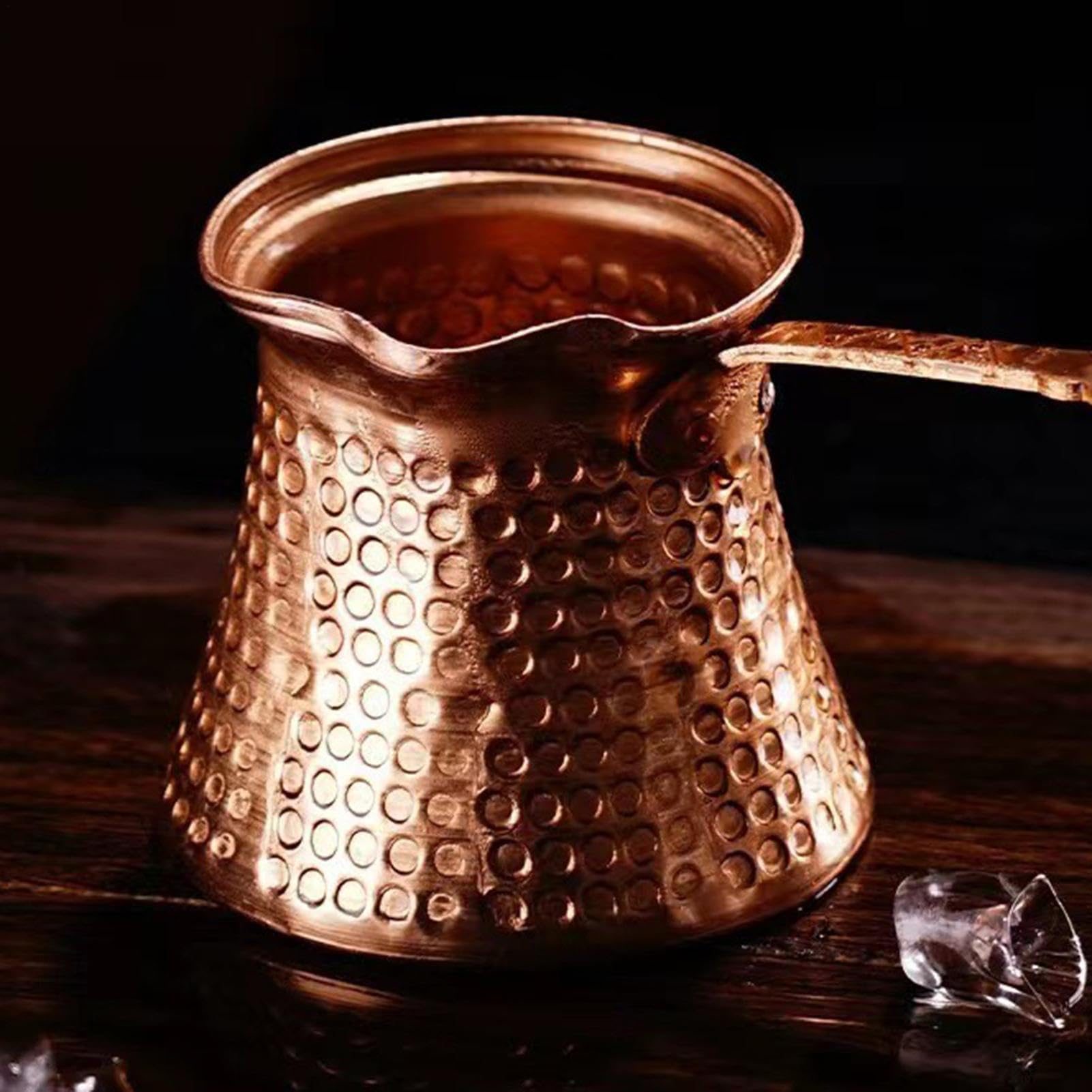Kaffeekanne Türkischer Stil Aus Metall Arabische Mit Langem Griff, Multifunktionale Türkische Kupfer Mit Langem Griff Kupferkanne Türkischen Kaffee Arabisch Mokkakanne Türkischer Cafe Gehämmerte