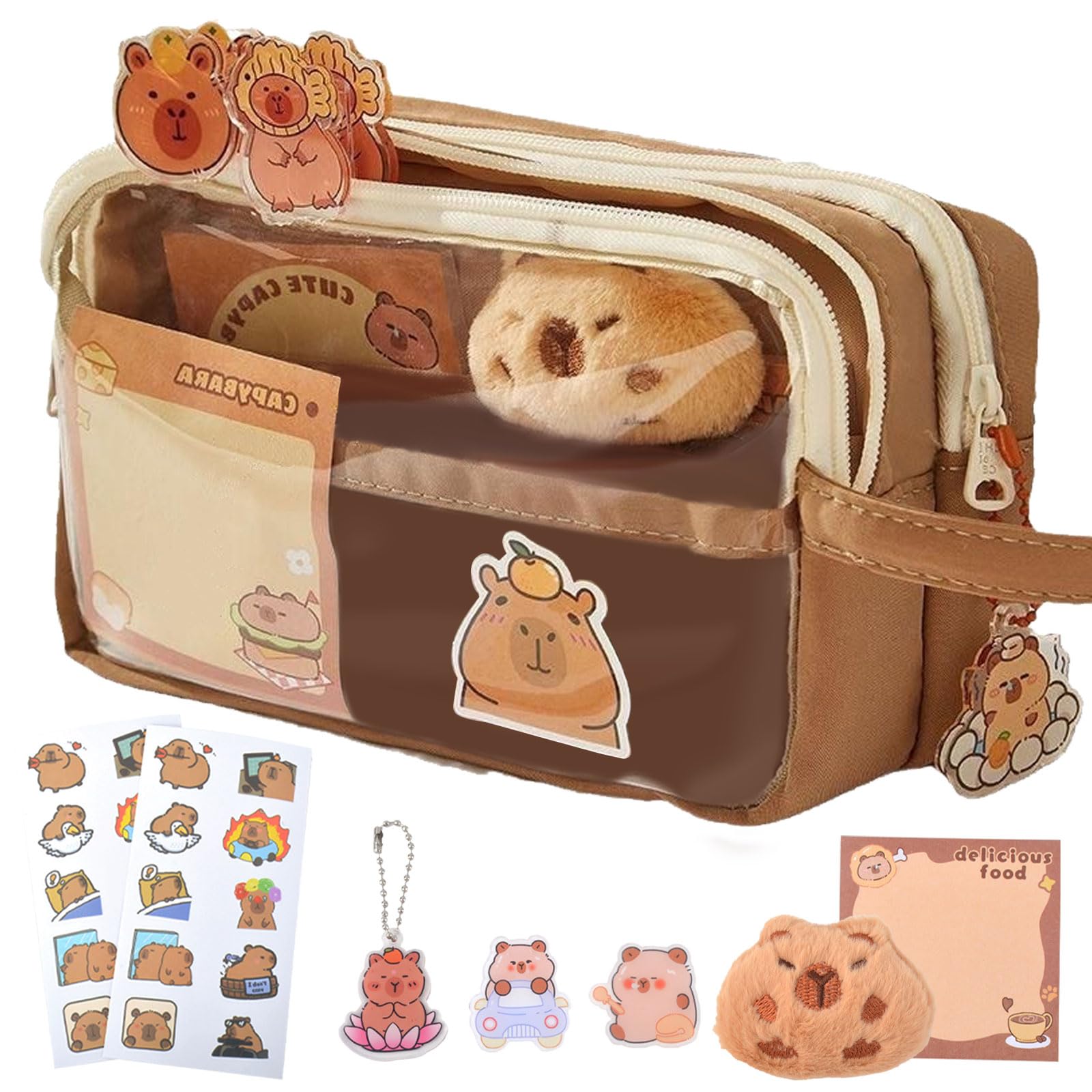 AWAVM Capybara Pencil Case,Capybara Pencil Case with Large