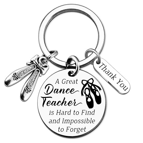 Dance Teacher Keychain Ballet Dance Teacher Appreciation Gifts for Ballet