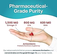 Vista 9 de Mini Fish Oil Softgels – Triple Strength – Advanced Formula - 1500mg Omega 3 with EPA & DHA – Smaller Than a Dime – Fish Oil Minis - Wild Caught