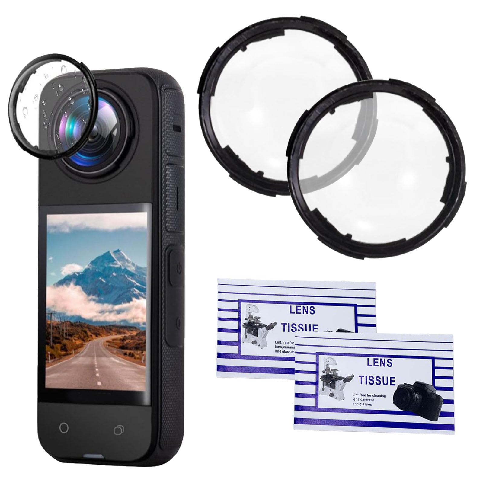 FitStill Protection Lentille Verre Optique Snap-on Pour Insta360 X4 - Anti-Rayures, Haute Transparence 99%
