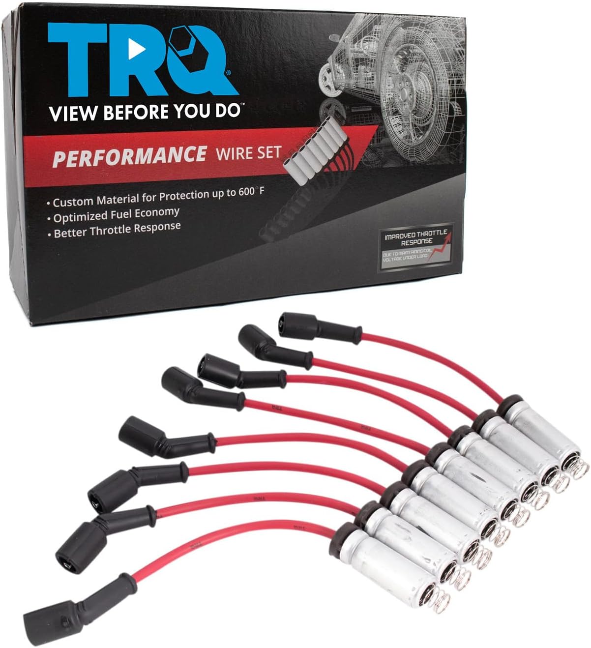 TRQ Performance Spark Plug Wire Kit Set for GM Pickup Truck SUV V8 New