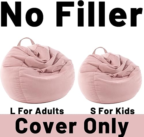 Miniatura 6 de LPMOERA Funda para puf de almacenamiento de animales de peluche (sin relleno) para niños y adultos. Cama perezosa para mascotas, perros y gatos. Puf