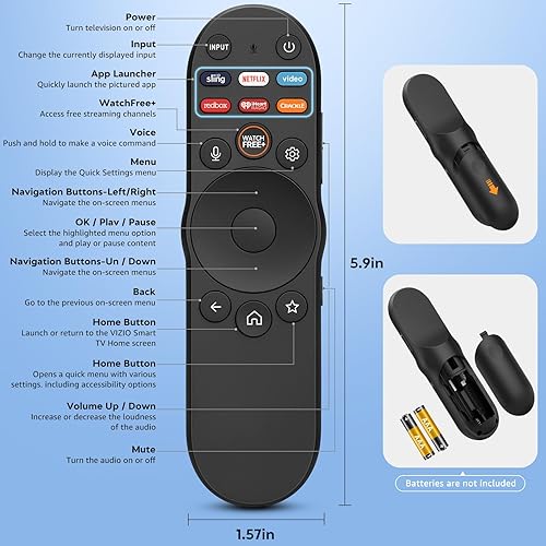 Miniatura 7 de Control remoto por voz para Vizio-Smart-TV-Remote-Reemplazo XRT270 para Vizio FHD 4K Quantum DPMV-Series Smart TV