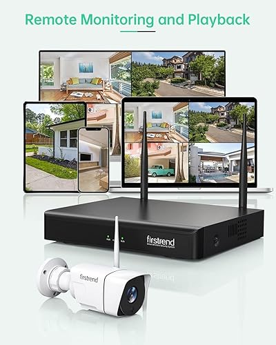 Miniatura 3 de firstrend - Sistema de cámaras de seguridad inalámbricas, grabación continua de 5 MP Ultra HD 8 para vigilancia en el hogar con NVR de 8 canales de