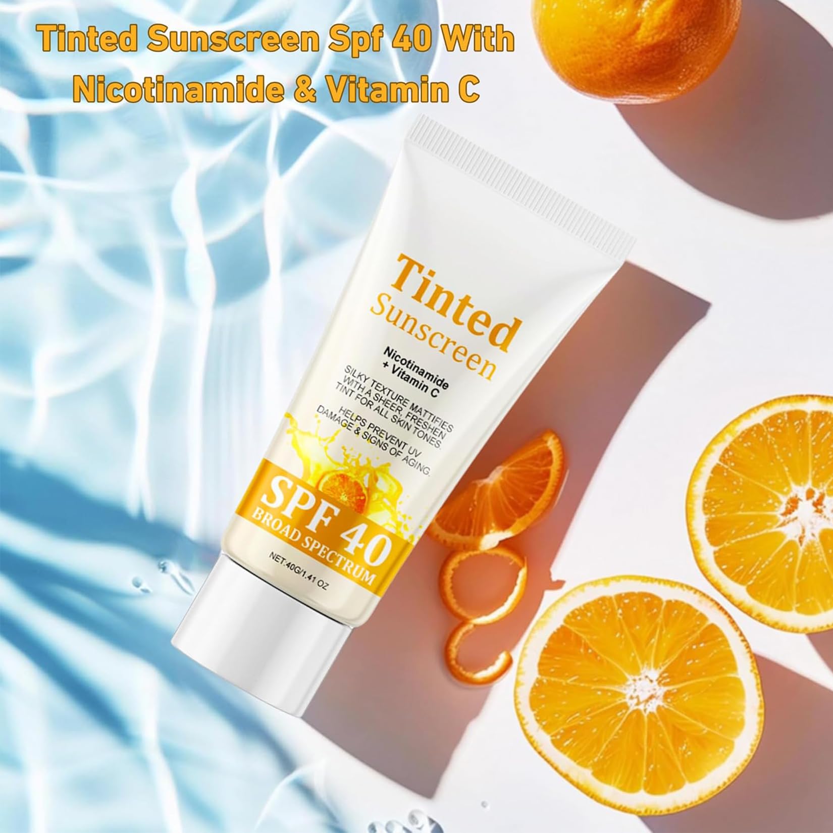 Tinted Sunscreen SPF 40 With Niacinamide & Vitamin C For Broad Spectrum UV Protection - Image 2