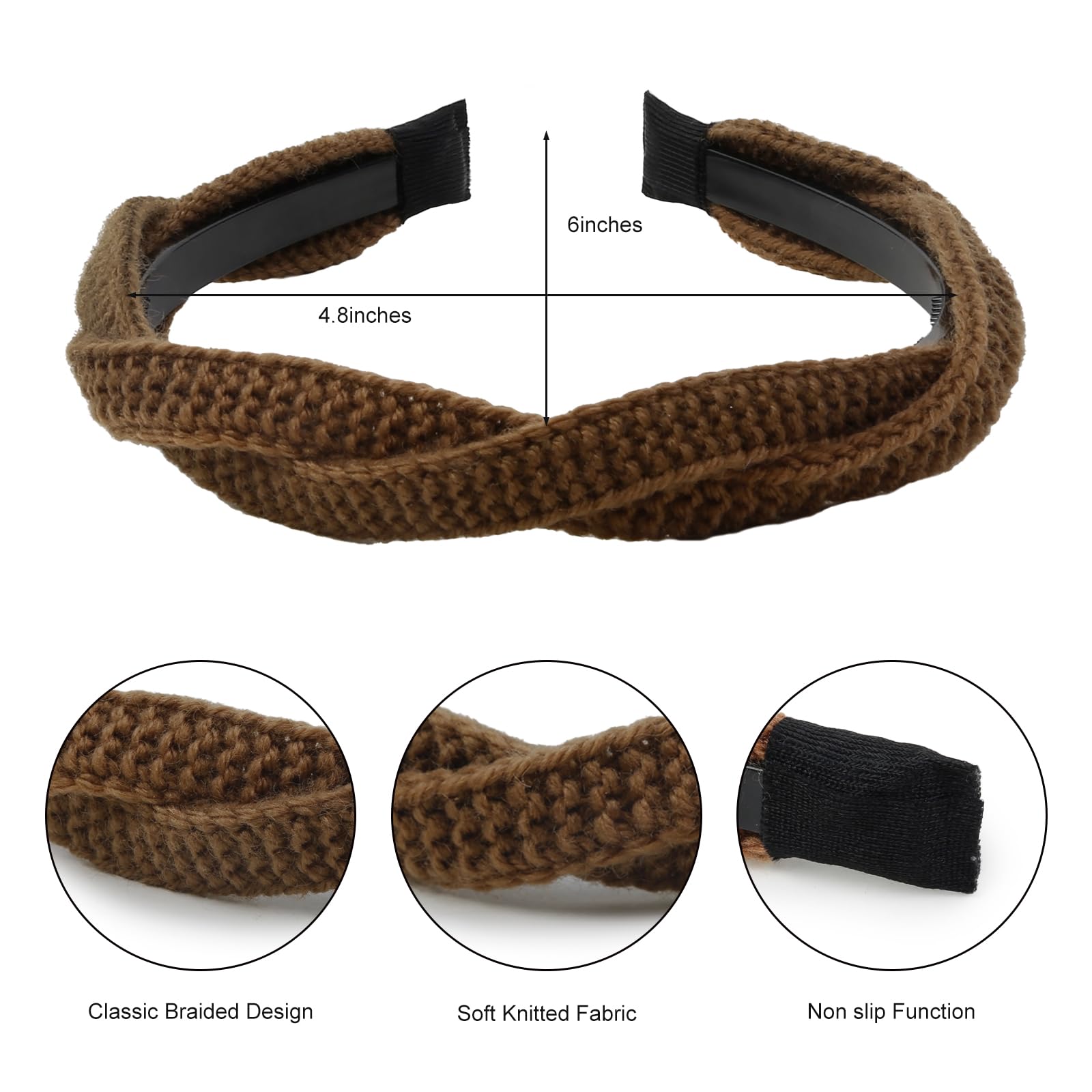 Henri Bendel Tan Leather adjustable headband with Braided Design Henri Bendel Rhinestone Fashion Bracelets for sale | eBay main image 4