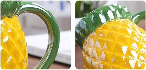 Miniatura 2 de Fenteer Taza de café con forma de fruta, adorable taza de café de cerámica para leche, taza de té divertida y duradera, reutilizable, para