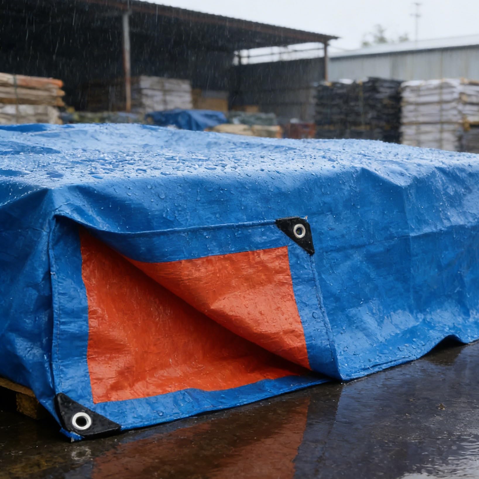 Lona impermeable 220 x 250 cm suelo piscina cubierta exterior multiusos coche jardín con ojales