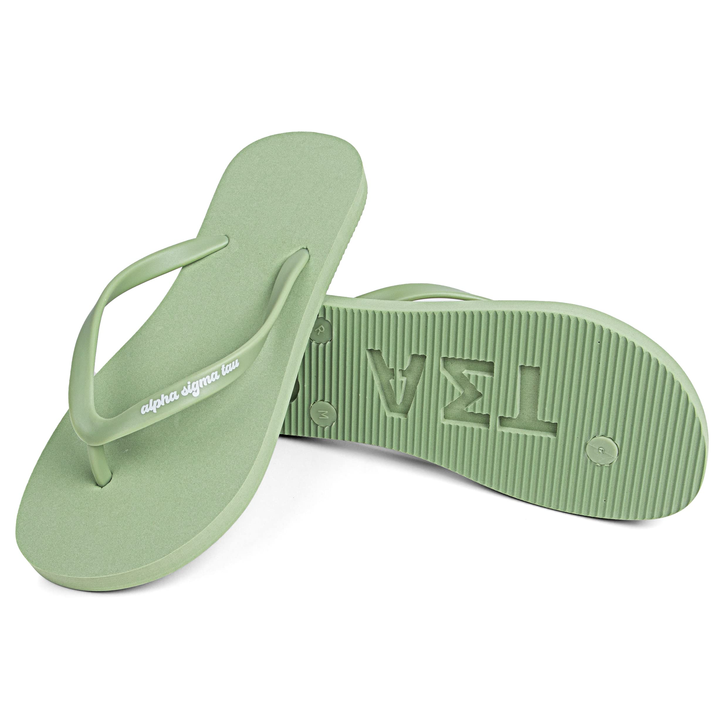 Sorority Shop Alpha Sigma Tau Flip Flops - Officially Licensed Sorority Flip Flop - Flip Flops for Women