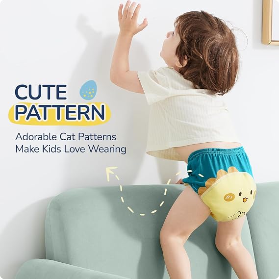 Potty Training Underwear for Boys 4T, Soft Cotton Reusable Potty Training Pants for Toddlers 6 Pack,Toilet Training Pants for Boy