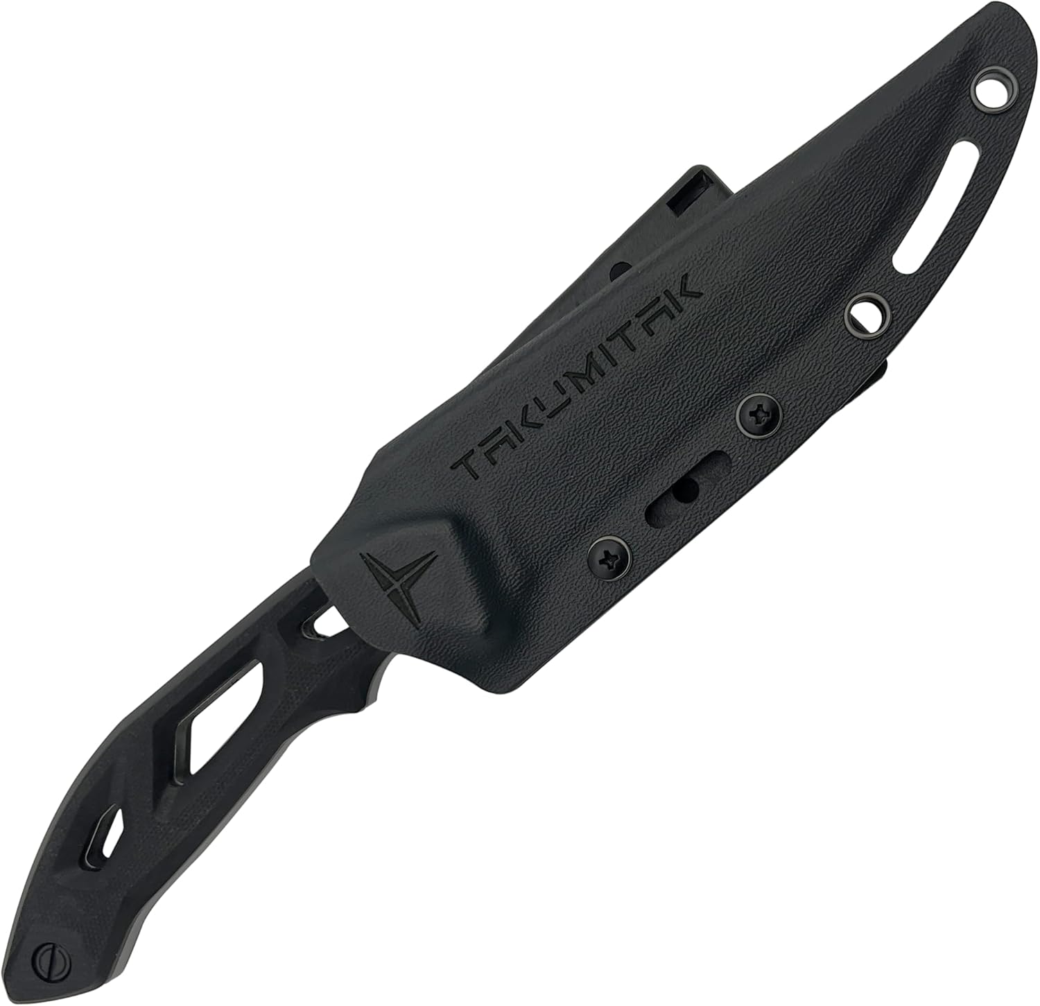 TAKUMITAK Hunting Knife Survival Knife D2 Fixed Blade Knives G10 Handle Kydex Sheath Molle Clip Camping Survival Tactical Hunting Gear EDC Knife 40147 (Stonewash TKF209SW)