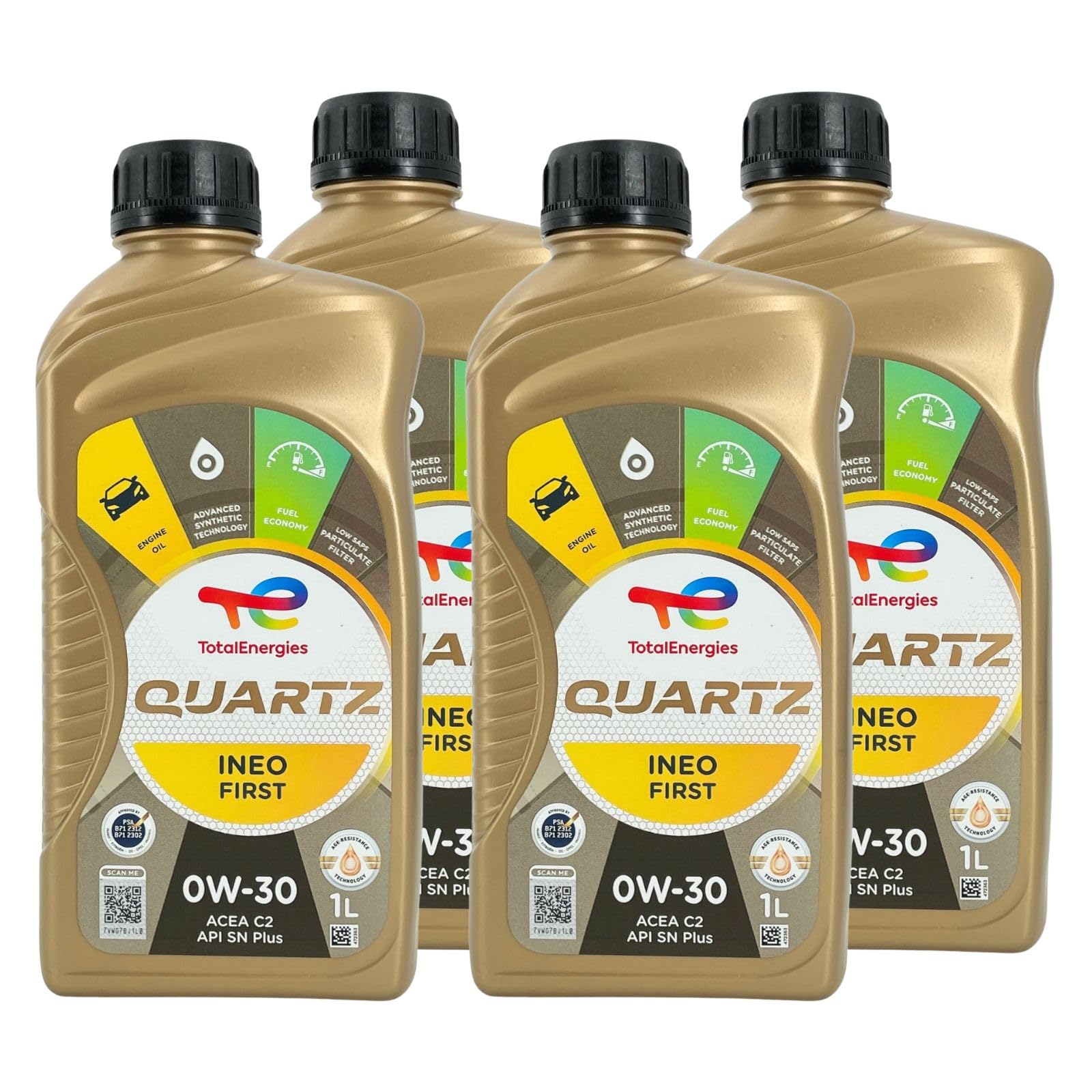 Total Quartz Ineo First 0W-30 4x1 Liter - Motoröl - 4L