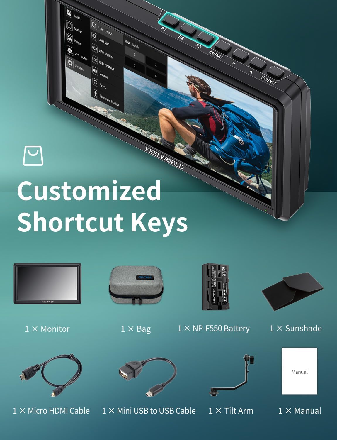 FEELWORLD S55E Package Contents