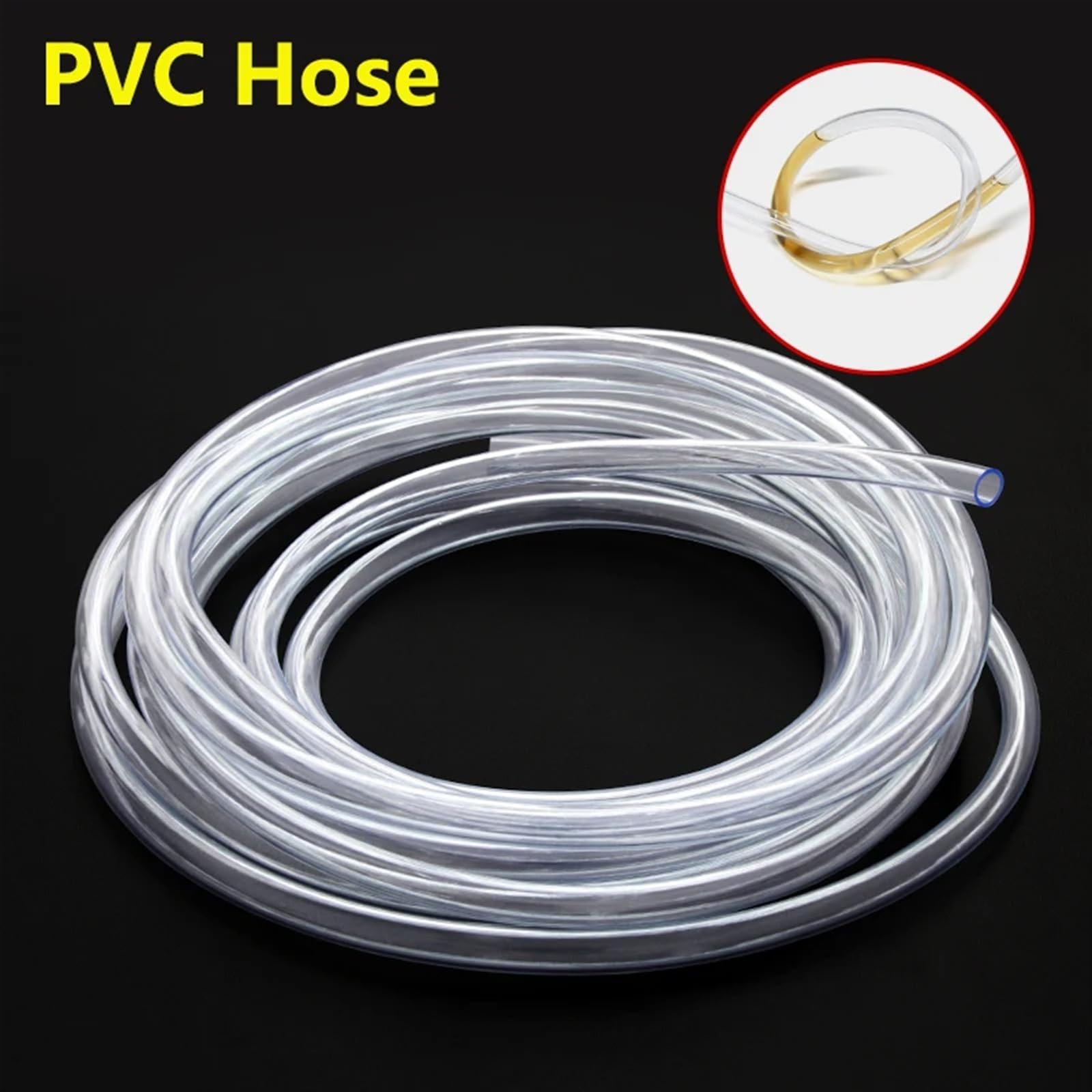 Pvc Schlauch 1/2/3/5/8 m transparente PVC-Rohr-Kunststoffschläuche 2 3 4 5 6 8 10 12 14 16 18 20 25 mm klares Wasserpumpenrohr(8 Meters,ID 20mm x OD 22mm)