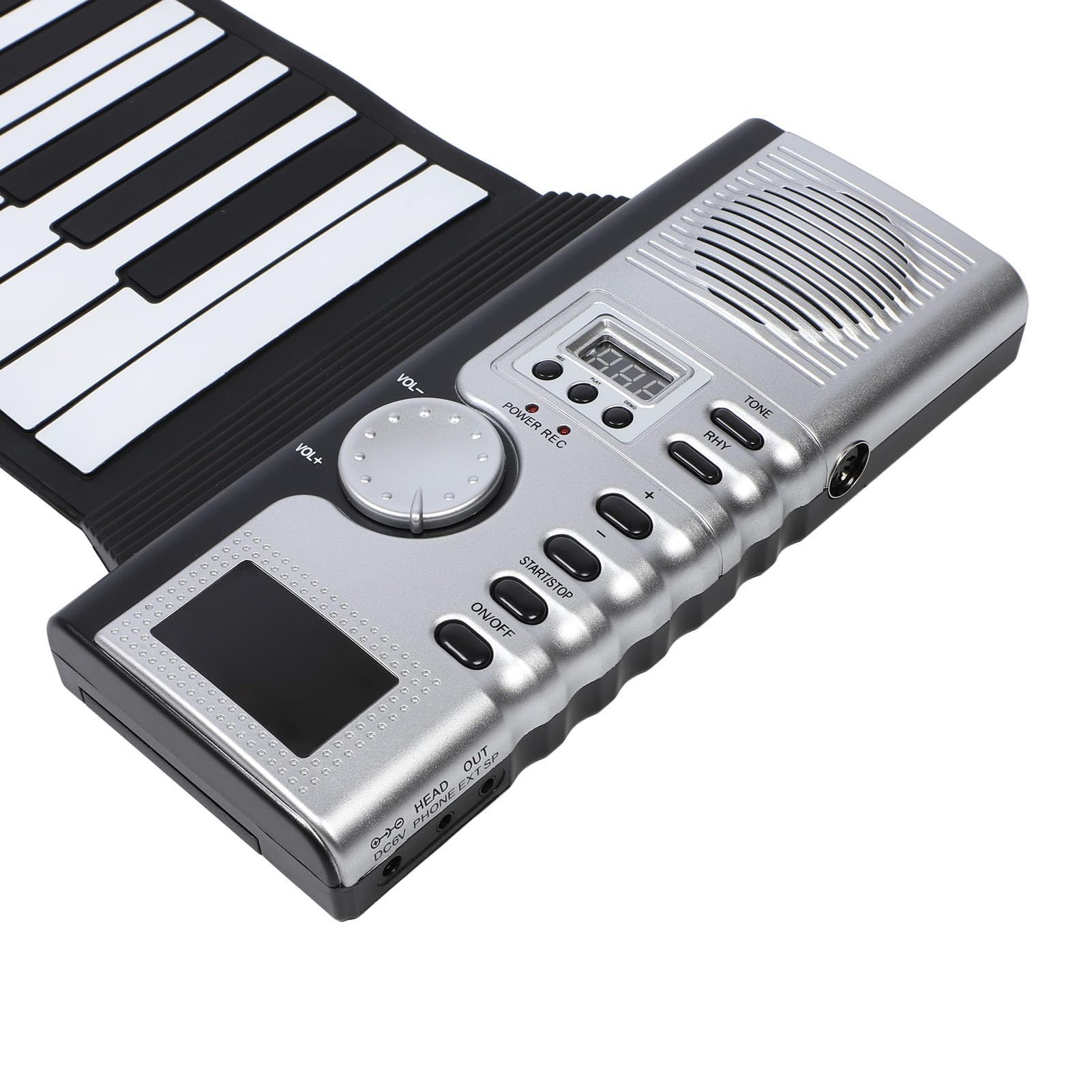 Tastiera per Portatile in Silicone Arrotolabile a 61 Tasti con Altoparlante per Bambini Adulti, Funzione MIDI Out, Alimentata a Batteria, Ideale per Viaggiare