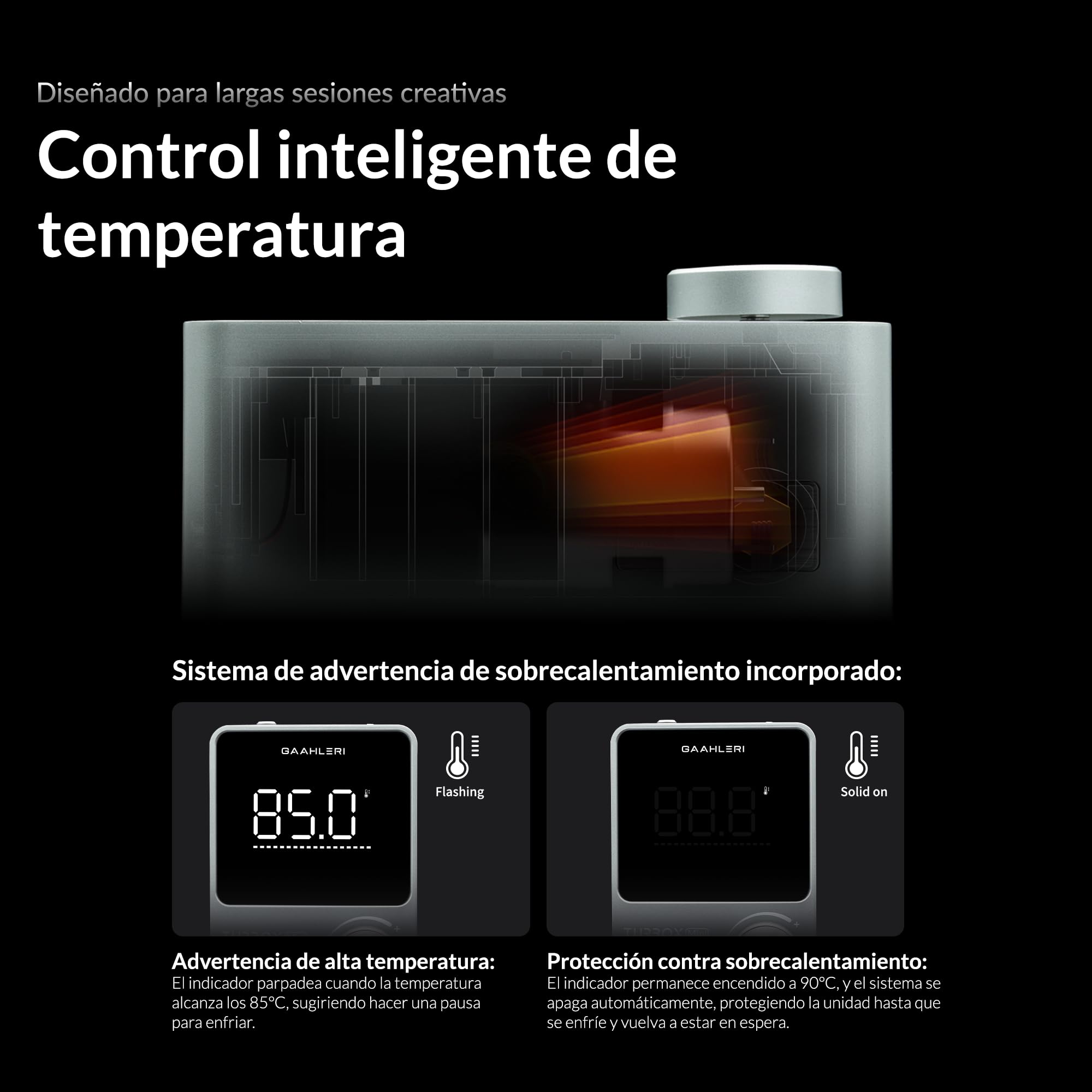 Gaahleri Aerógrafo , Turbox mini con GHAD-39, aerógrafo de doble acción y compresor de aire con control de aire de 18 niveles, ultra silencioso y conmutación de doble modo, multiescenario