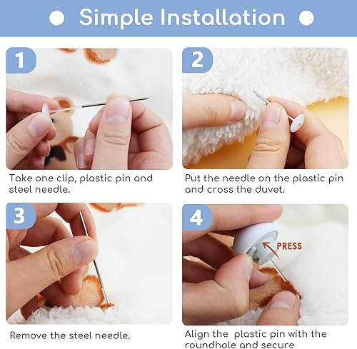 Miniatura 5 de Clips para funda de edredón, 16 pines de edredón evitan que el edredón se mueva, clips de sujeción para edredón, cojines, cortinas