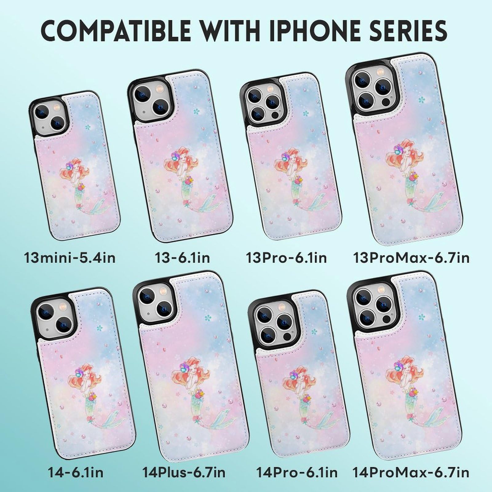 Amazon.co.jp: iPhone 15 ケース 手帳型 リトルマーメイド