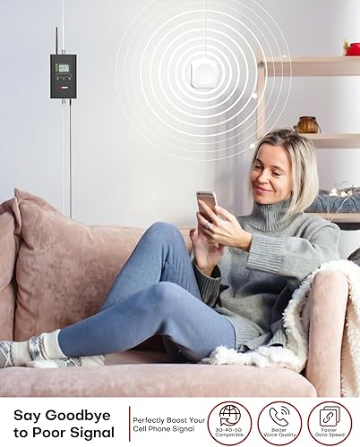 Miniatura 2 de Hiboost Amplificador de señal de teléfono celular para el hogar y la oficina, aumenta 5G y 4G LTE hasta 4,000 pies cuadrados para Verizon AT&amp;T y