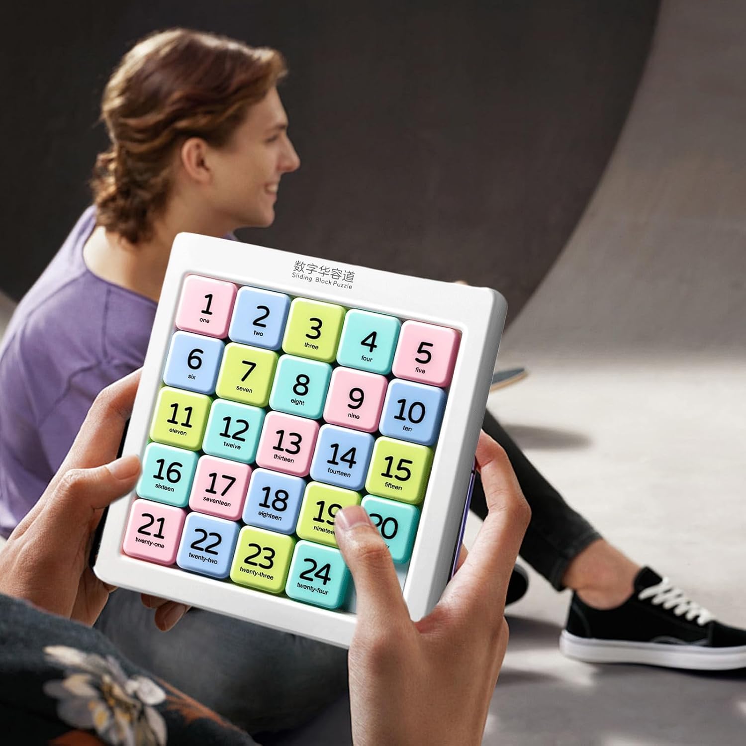 Number Slide Puzzle - Slide Puzzle Game Number | Handheld Brain Teaser Toy Challenge Logic Skills for Kids Adults Game Night Travel Entertainment Desk Classroom