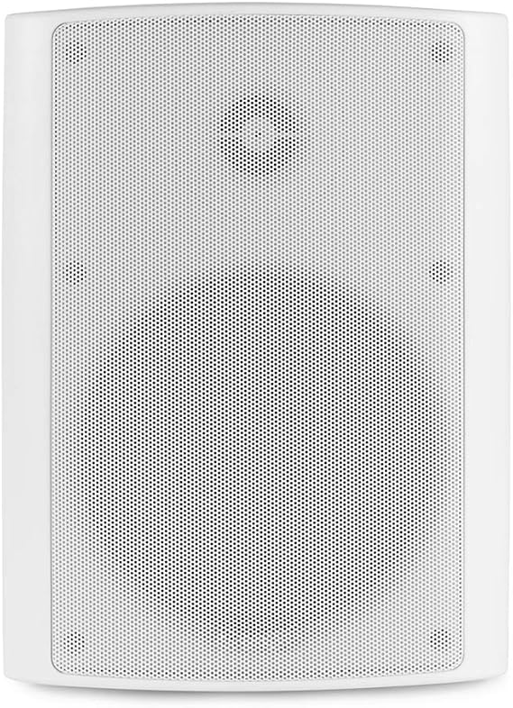 Power Dynamics Audizio AD220A Outdoor Garden Speaker System - 2x BGO65 White, IPX5 Weatherproof Sound System, On-Wall Stereo Speakers with Bluetooth, Optical and Line Inputs