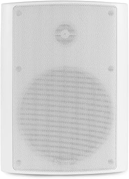 Power Dynamics Audizio AD220A Outdoor Garden Speaker System - 2x BGO65 White, IPX5 Weatherproof Sound System, On-Wall Stereo Speakers with Bluetooth, Optical and Line Inputs