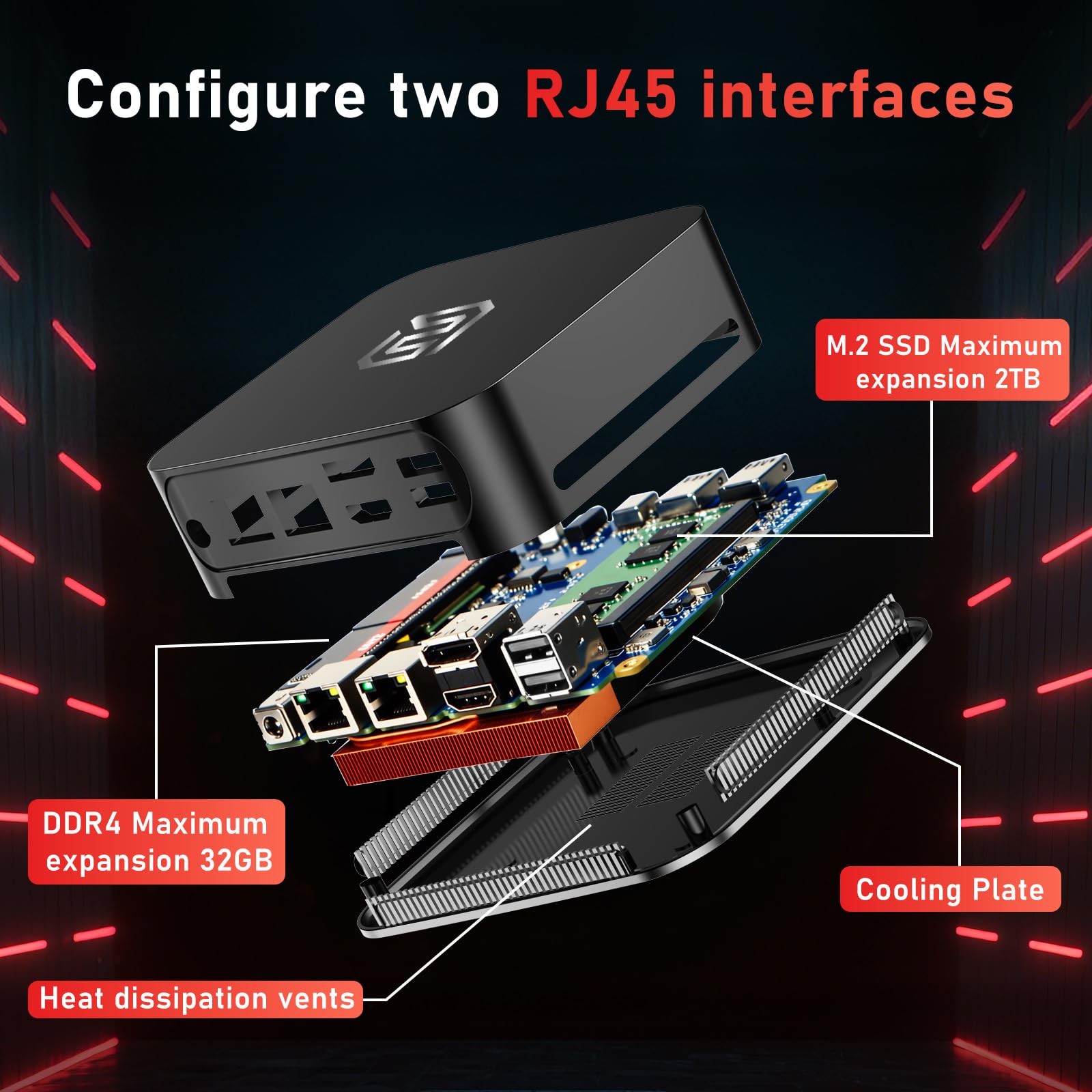 NAIKLULU Mini PC N95 (da 1,0 a 3,4 GHz) Win 11 Pro 16 GB RAM 512 GB SSD, Mini PC Micro Desktop Computer, Supporta schermi 4K, Tipo-C/USB 3.2/RJ45(Gigabit Ethernet)