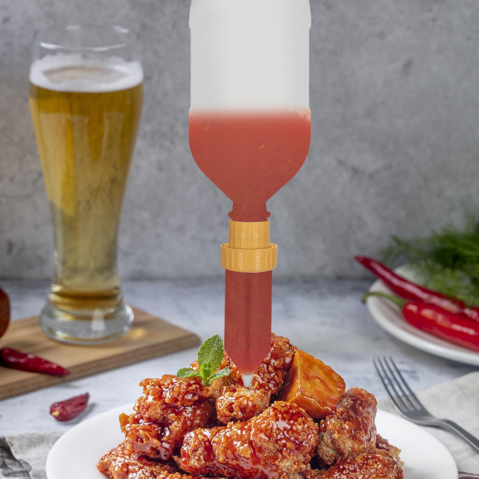 Auslaufsicherer Soßenspender, 2,5 l, vielseitige Gewürzflasche für Restaurants, Hotels und Pastaläden, ideal für Saucen, Dressings und Lebensmittel-Service-Werkzeuge