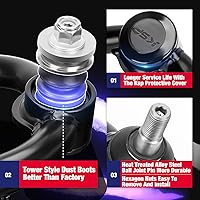 Vista 3 de KSP PERFORMANCE - Brazos de control superiores delanteros, ajustables de 2 a 4 pulgadas, 2 piezas, negros