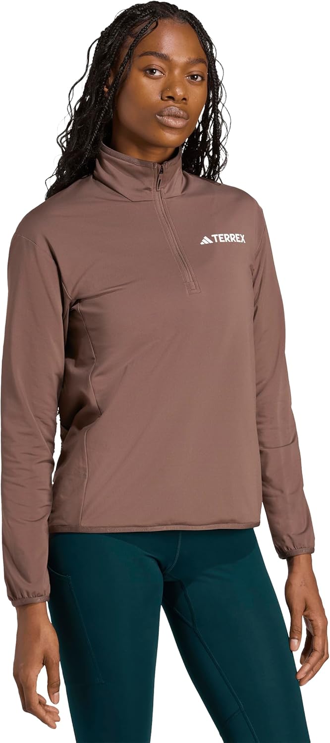 adidas womens Terrex Multi Climawarm Half-zip Tech Fleece Hiking Sweatshirt - Image 6