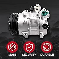 Vista 3 de Compresor de aire acondicionado de CA compatible con Camry 2012 2013 2014 2015 2016 2017, RAV4 2009 2010 2011 2012 precargado con aceite de compresor
