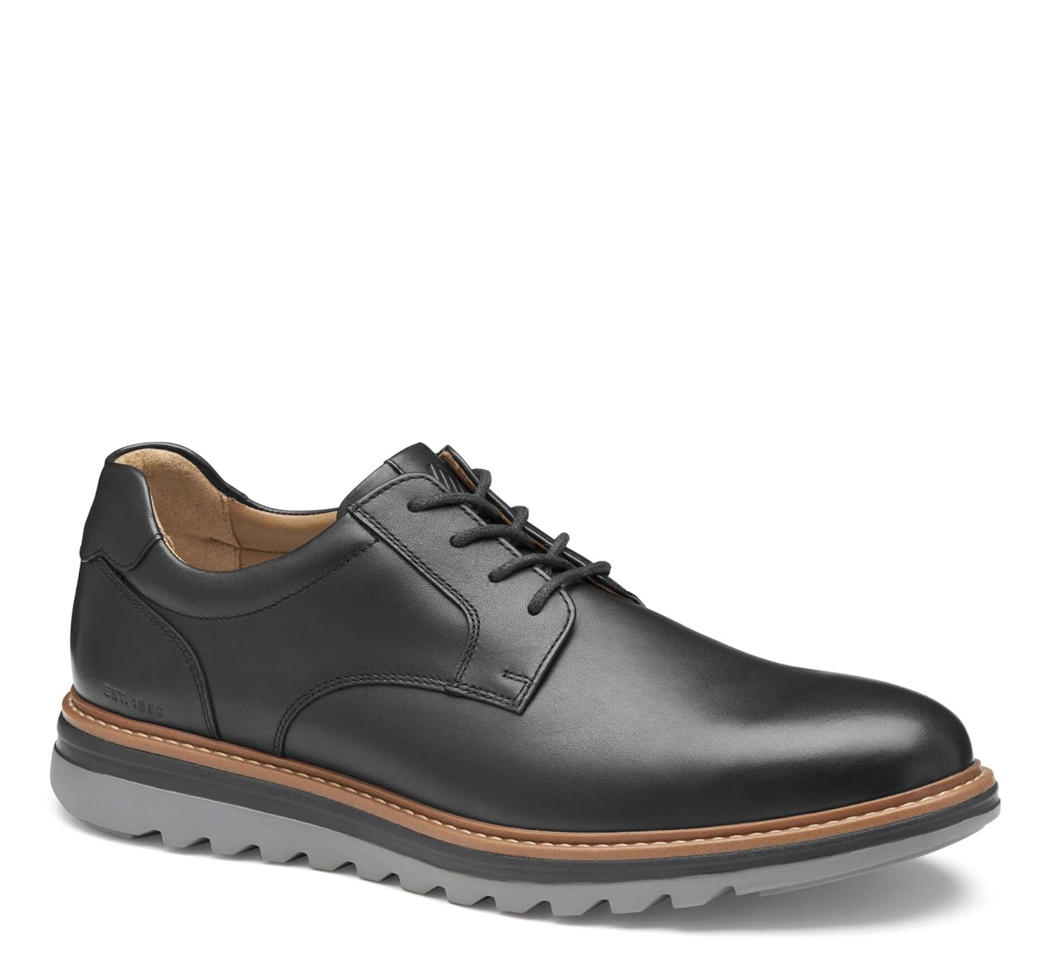 Johnston Murphy Mens Braxton Plain Toe Lace-Up Dress Casual Oxford