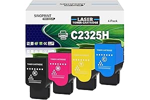 Remanufactured C2325dw Toner Cartridge Replacement for Lexmark Printers (4-Pack)