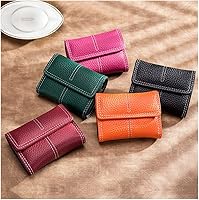 Vista 3 de HOUKAI Tarjetero para mujer, pequeño y minimalista, tarjeta de identificación para conducir, tarjeta de varias tarjetas