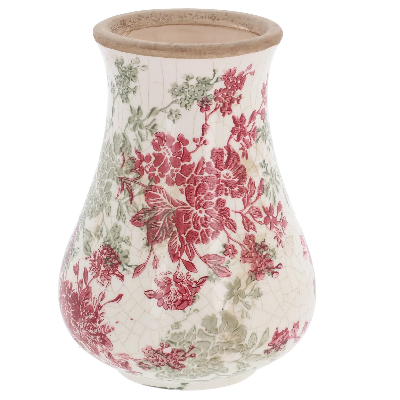 Shudehill Giftware Misty Garden Pink Floral Bouquet Ceramic Vase, Glaze finish