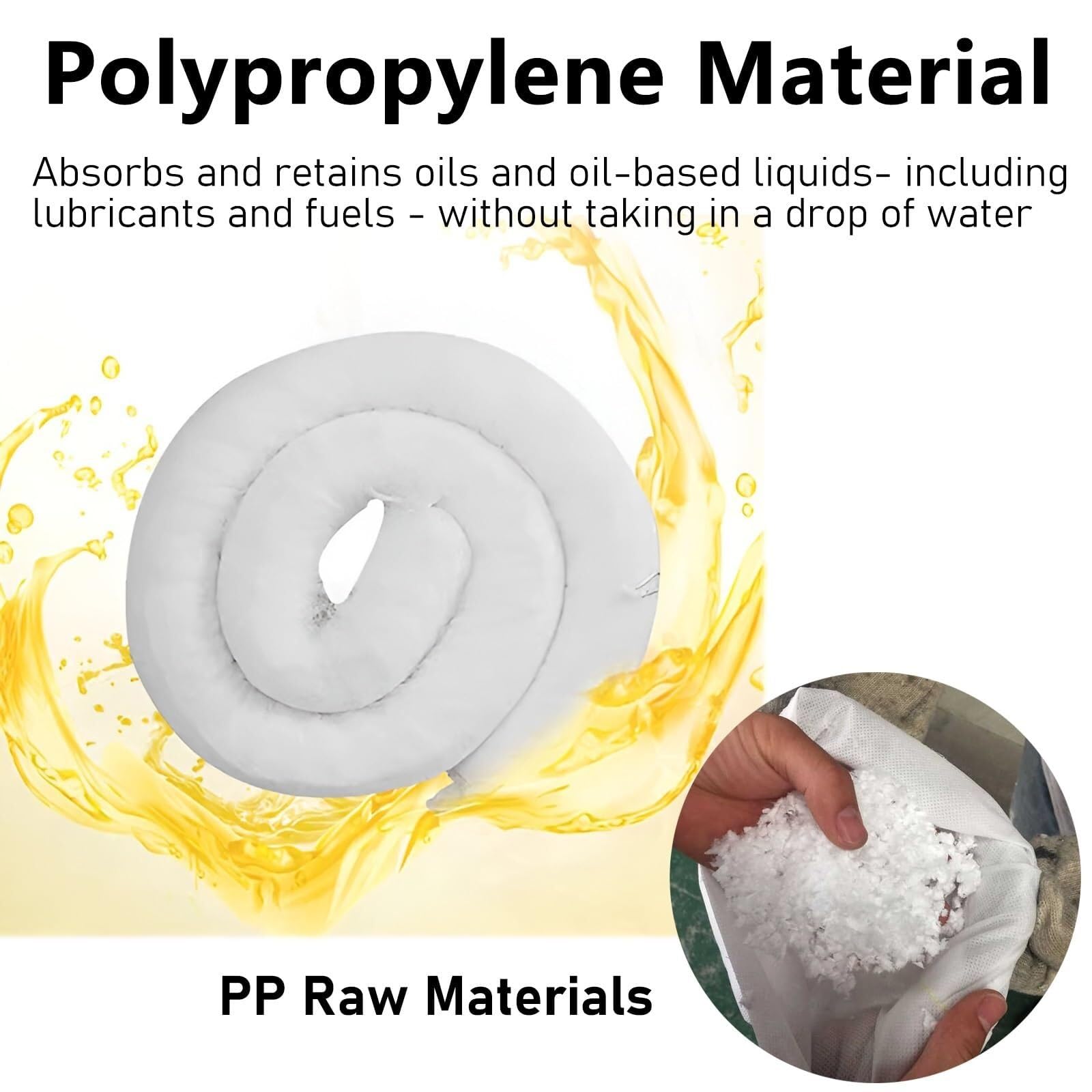Bariera powstrzymująca wyciek oleju, Przemysłowe skarpety absorpcyjne do ropy naftowej, wodoodporne skarpety absorpcyjne, 12.88