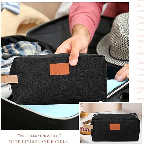 Miniatura 6 de Paterr Neceser de 8 piezas para hombre, bolsa de aseo colgante de viaje, bolsa de afeitado resistente al agua, bolsas de almacenamiento portátiles,