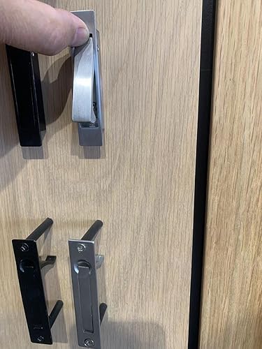 Miniatura 6 de Tirador de puerta de bolsillo, tirador de borde, acero inoxidable profesional 304, tirador de puerta de montaje empotrado para puerta corredera de