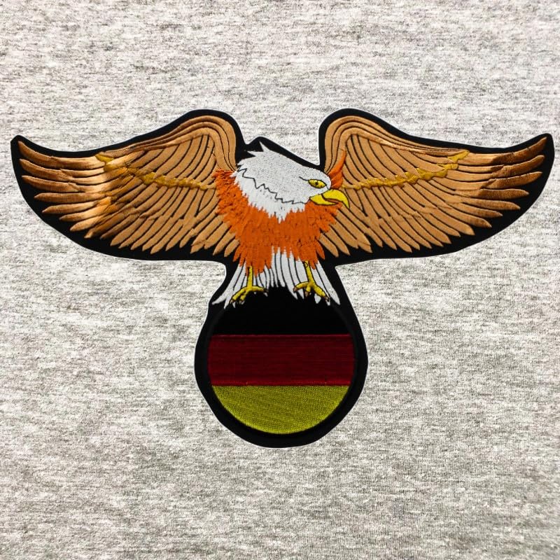 Patch brodé drapeau Allemagne écusson aigle motard insigne textile