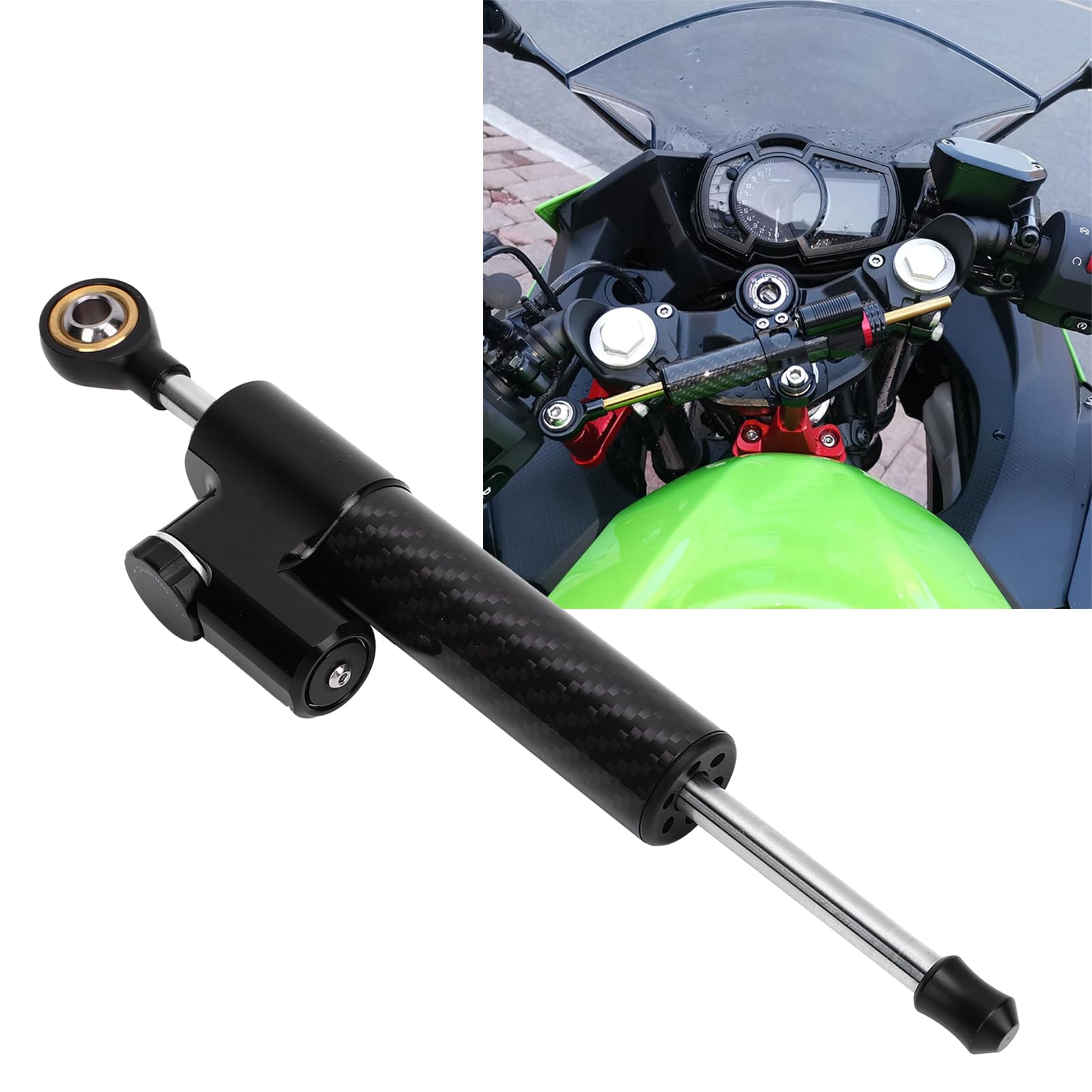 SIXRUN Stabilizator Kierownicy Motocyklowej, Aprilla Touring Scrambler Stabilizator CNC Aluminium