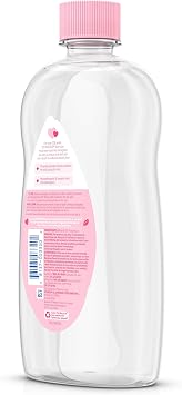 Johnson's Baby Oil, Pure Mineral Oil, Original Scent, 20 fl. oz | Help Prevent Moisture Loss, For Baby, Kids & Adults, Gentle & Soothing Massage Oil, Dry Skin Relief