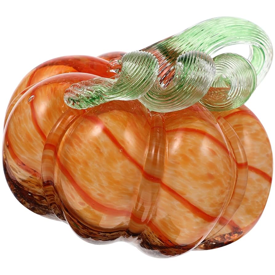 琉球ガラス　かぼちゃ　インテリア ガラスのかぼちゃ -くるくる- 立体・オブジェ masmon glass line