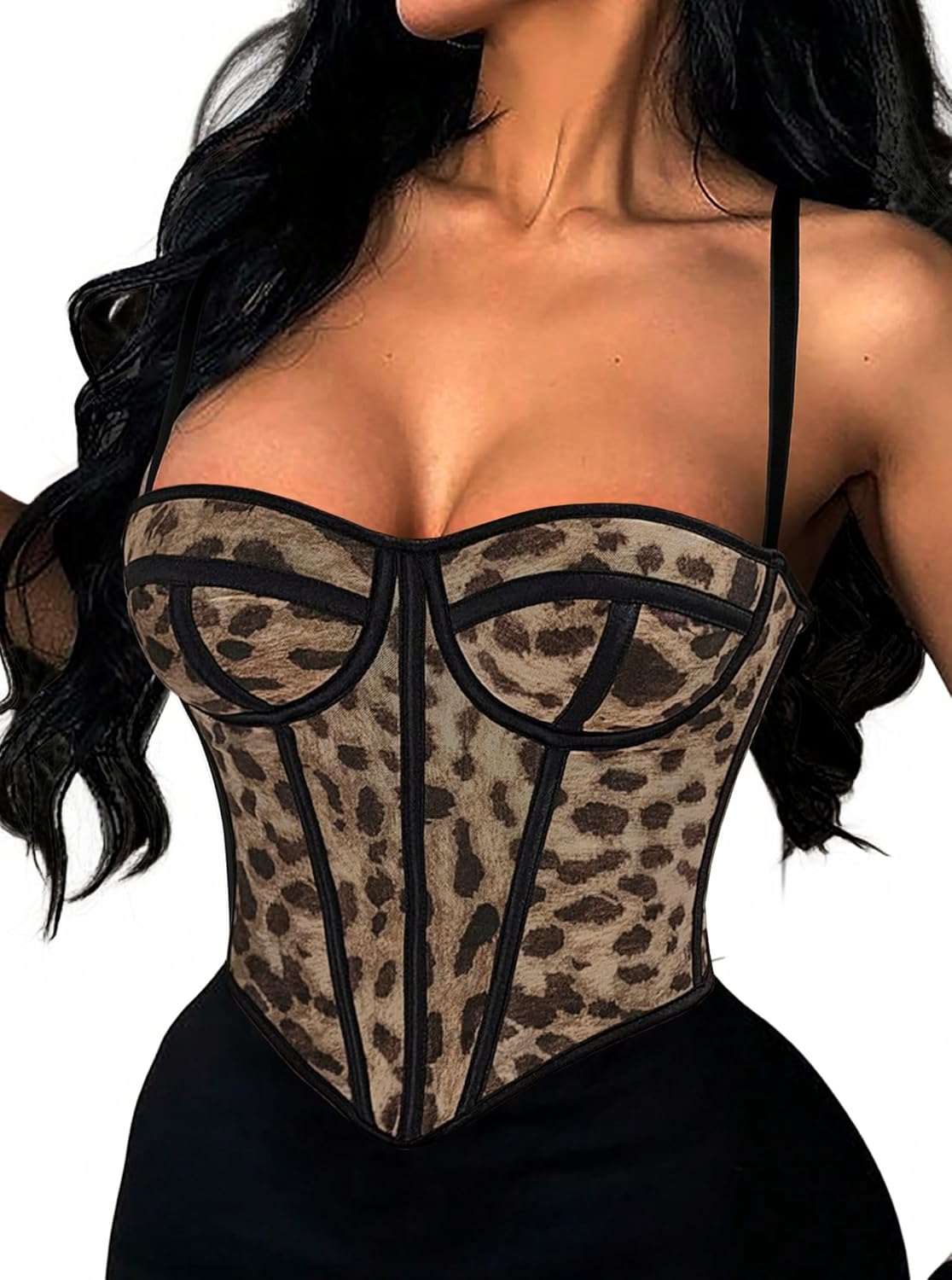 LovelyWholesale Corset Tops for Women Backless Corset Bustier Top Sexy Party Club