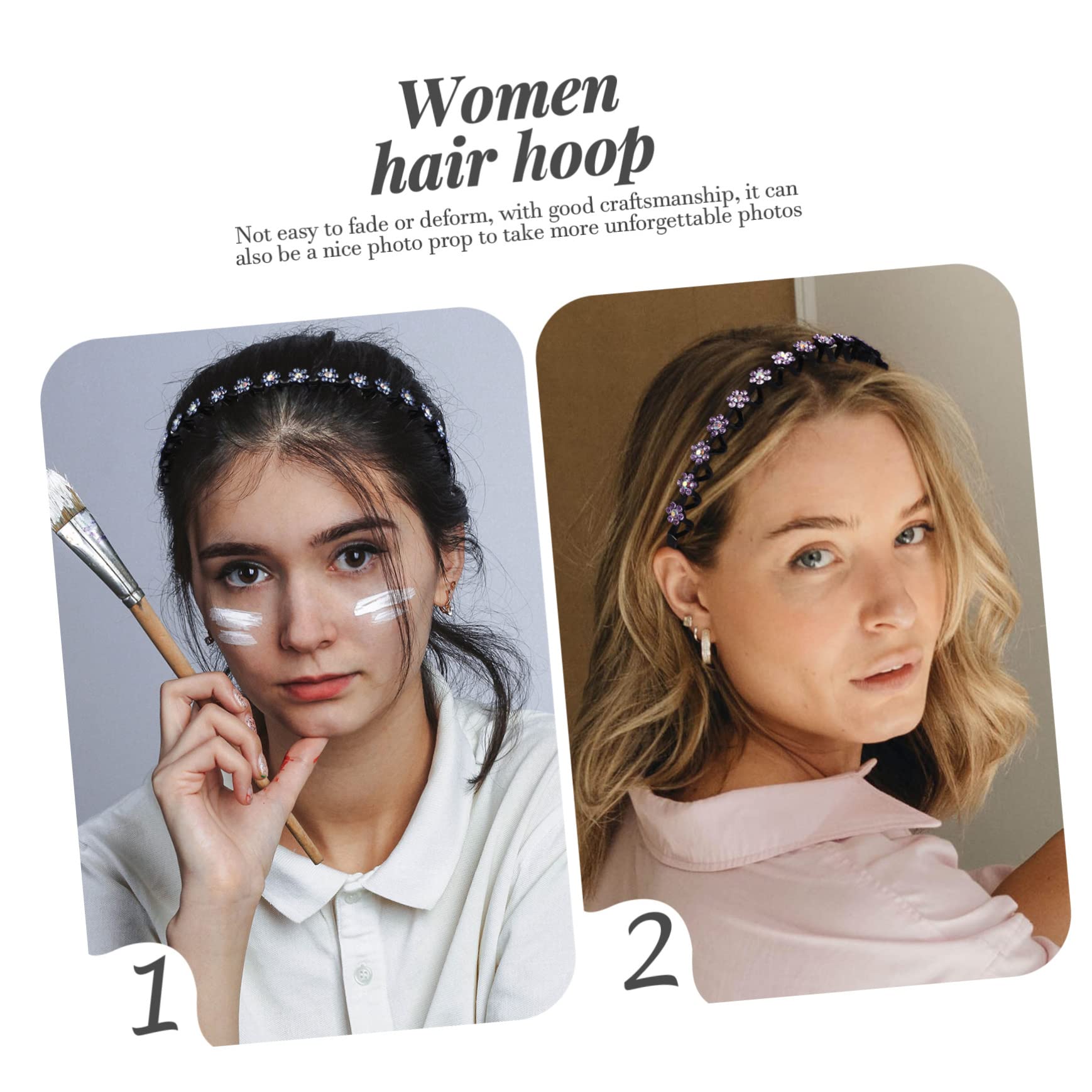 DOITOOL 12stücke Teiliges Mädchen Haarband Mit Funkelnden Strasssteinen Vintage Haarreifen Für Hochzeiten Partys Und Festlichkeiten Geeignet Für Kurze Lange Und Lockige Frisuren